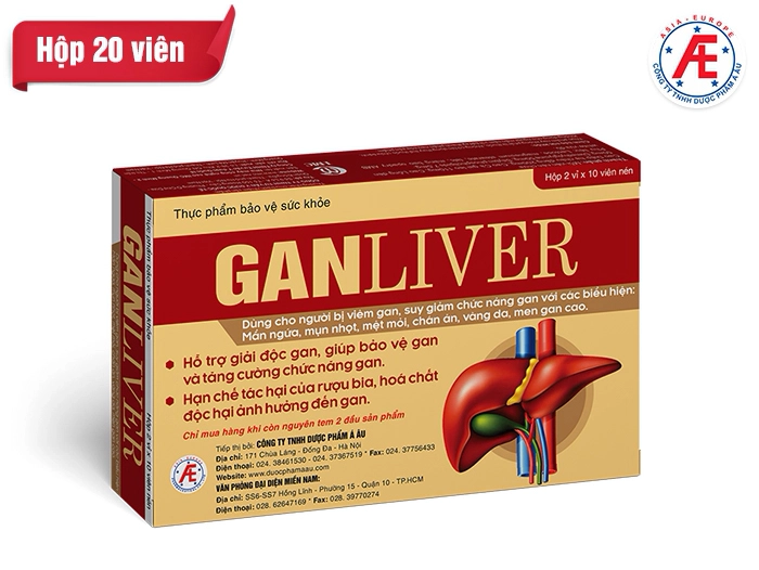  TPBVSK Ganliver - Dùng cho người bị suy giảm chức năng gan